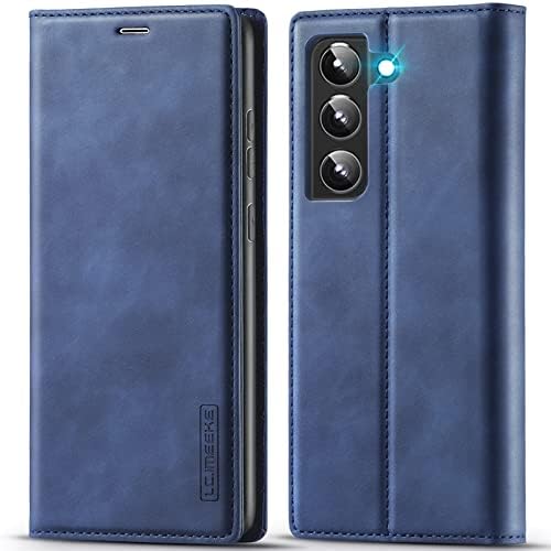 Чанта-портфейл S22 + Plus за Samsung Galaxy S22 + 5G, устойчив на удари вътрешен защитен калъф от TPU [Заключване на RFID] [Слот за карти] [Стойка] флип-надолу капачката-за награда от изкуствена кожа с магнитна основа