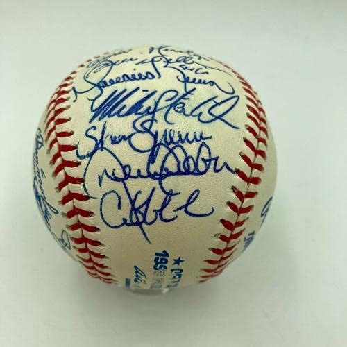 1999 Екипът на Янкис Подписа бейзболни топки Световните серии Дерек Джитър Мариано Ривера PSA - Бейзболни топки с автографи
