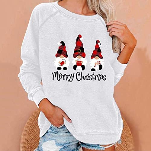 Hoody Блузи за Жени, Коледен Пуловер С Дълги Ръкави, Свободни Ежедневни Блузи, Горнища, Туника, Върхове