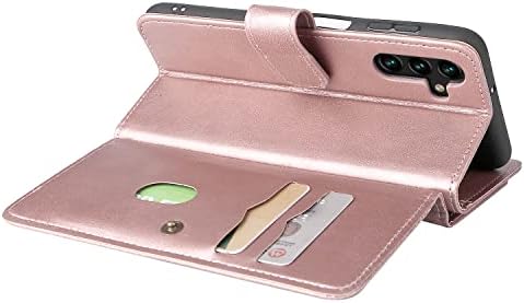 Съвместим с Samsung Galaxy A13 5G Чанта-портфейл и защитно фолио за екран от закалено стъкло, флип-надолу капака, Държач за карти, Аксесоари за мобилни телефони, Портфейл-за награда, Калъфи за телефони, за да Gaxaly