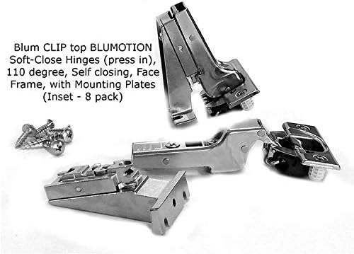 Панти Blum CLIP top BLUMOTION с омекотено прибиране, 110 градуса, самозакрывающиеся, Лицева рамка, с инструменти за монтаж плочи (добавям - 8 бр.)