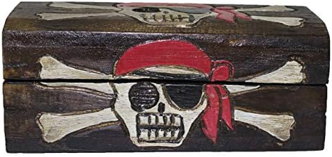 Дървена Кутия за Украшения с Пиратска Плячка за Ръчна работа (Правоъгълна)