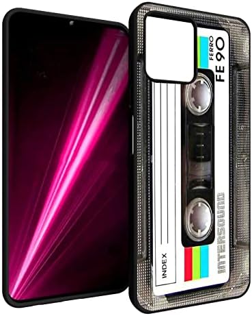 Съвместим с кассетным калъф T-Mobile Revvl 6 5G, Реколта Музикална Касета, Микшерная лента, на Хладно класическа графика 80-90-те години в ретро стил за жени и мъже, Тънък Мек Силиконов Модерен калъф за T-Mobile