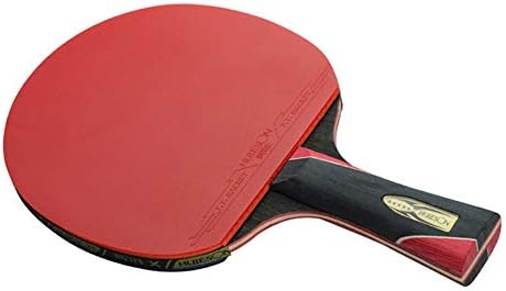 Fansipro това е една Професионална Тренировочная Карбоновая Ракета за Тенис на маса, Ракета за Пинг-Понг, Червено + Черно (Къса дръжка)