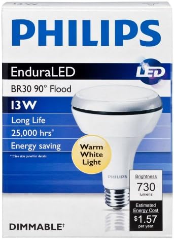 Philips 420554 13-Ваттная Led лампа BR30, за осветление на помещения с регулируема яркост