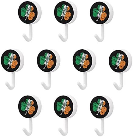 Ирландска Детелина 10 Бр Пластмасова Кука Прекрасно на Стената Куки Кука за Ключове за Дома на Кухненските Врати
