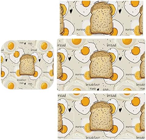 Бъркани яйца-яйца и хляб Напълно Защитно покритие за кожата Дизайн Амбалажна Стикер Стикер е Съвместима с Превключвател и Switch Lite