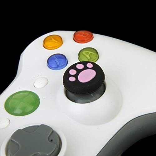 Силиконови Дръжки за Палеца на Кутията Джойстик Капачки за палците за PS4 Xbox ONE Xbox 360, PS3, PS2 Котешка Кучешка Лапичка 2 ЕЛЕМЕНТА Розов