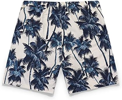 WENKOMG1 Мъжки къси Панталони,Тропически Плажни Шорти, Хавайски Шорти, Еластична Талия В съвсем малък, Квадратни Топене На Краката