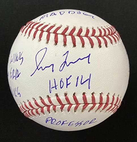 Грег Мэддукс Подписа бейзболен топката RDM Cubs Braves С Автограф СТАТИСТИКА Надписи HOF JSA - Бейзболни топки с автографи