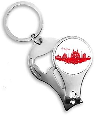 Москва Червен Катедралата Русия Град Ножица за Нокти Халка Ключодържател Отварачка за Бутилки Машина За Рязане