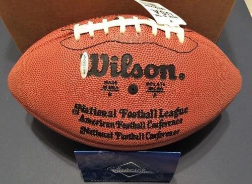 Джо Монтана Подписа Официален Футболен UDA на 75-годишнината НА NFL AA118785 - Футболни топки С Автографи