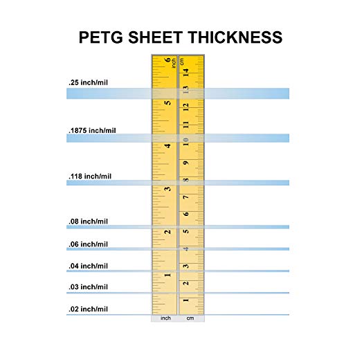 Превъзходните графични материали PETG от Прозрачен плексиглас с Дебелина 24 x 36 30 Mils (0,030/0,76 mm) за diy, демонстрационни проекти и diy