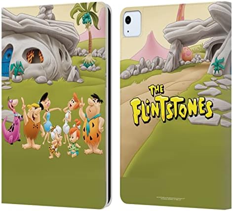 Head Case Designs Официално Лицензировала семейство флинтстоун Pebbles Герои семейство флинтстоун Кожен калъф-книжка-джобен формат и е Съвместим с Apple iPad Air 2020/2022
