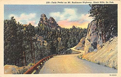 Туин пийкс, Планината Ръшмор, Магистрала Блек Хилс, Южна Дакота SD Картички