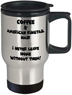Американската Пътна Чаша Ringtail - Забавна и хубава Чаша за чай и кафе Е идеален за пътуване И подаръци
