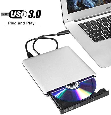 Устройство за запис на външни CD и DVD дискове, USB 3.0, ултратънък преносим плейър VikTck за запис на CD/DVD-RW за преносим КОМПЮТЪР, настолен компютър с поддръжка на високоскоростен пренос на данни на Windows XP/Vista/7/8/2000