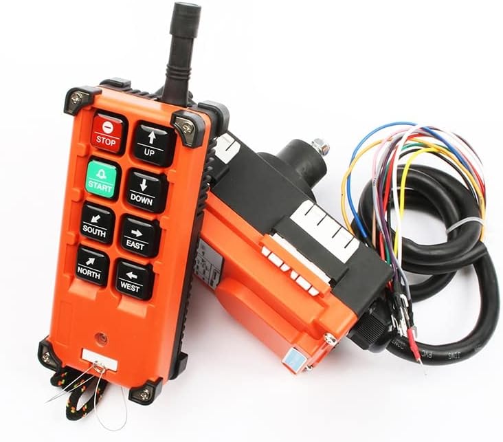 F21-E1B 2 предавателя + 1 приемник Промишлен дистанционно управление 12 В 24 В 36-220 380 безжична електрическа лебедка за кран 868 Mhz - (Цвят: тип, напрежение: AC 36, Размер: 1 и 1, стандарт: UHF 868 Mhz)