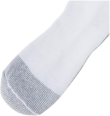 Чорапи Fruit of the Стан за мъже с поддръжка на свода на стъпалото | Дишащи и леки | 2 опаковка на чорапи, Бели, обувки Размер 6-12 / Размер на чорап 10-13
