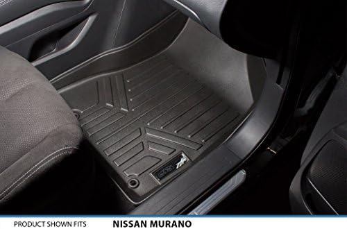 SMARTLINER All Weather Custom Fit 2-ред черен мат за секс, съвместим с Nissan Murano 2015-2018 (не е подходящ за модели 2017,5)