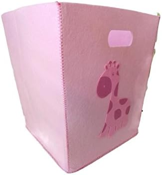Сгъваема кутия за багаж от филц - 12 X 12 14 (Розов Жираф)