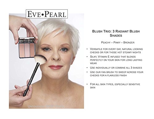 Палитра Руж EVE PEARL Blush Трио За Ежедневна Естествен Упорит грим С Витамин е За Грижа За кожата - Sunny Cheeks