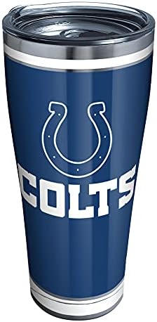 Термокружка изкуство, музика С с трикратно стени NFL Indianapolis Colts, Запазва Напитките студени и топли, 30 мл - Неръждаема стомана, Тачдаун