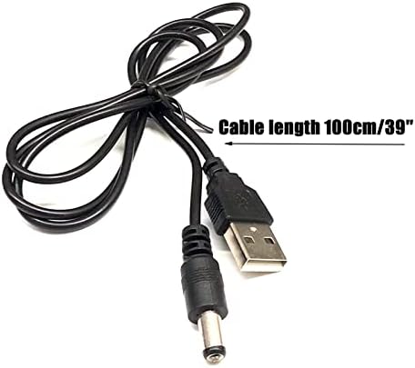 Лазерен модул USB захранващ Кабел USB-DC захранващ Кабел USB-DC Кабел за предаване на данни Дължина на кабела 100 см/39 (USB-DC захранващ кабел -1 опаковка)