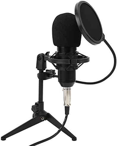 Кондензаторен микрофон С приставка адаптер 3,5 мм Регулируем Статив Пакет За надежден И стабилен запис на излъчване