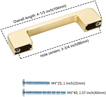 Haliwu 10 X Матов Златни чекмеджета За Шкафчета, Златни Дръжки за Шкафове, Месингови Чекмеджета За Шкафчета, Златни Дръжки За Кухненски шкафове От сплав С 3-3/4 инча