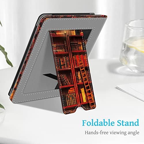 Калъф Fintie за изцяло нов Kindle (11-то поколение, випуск 2022 година) - Имат калъф-поставка от изкуствена кожа с отделение за карти памет и каишка за ръка + Вертикален калъф-п