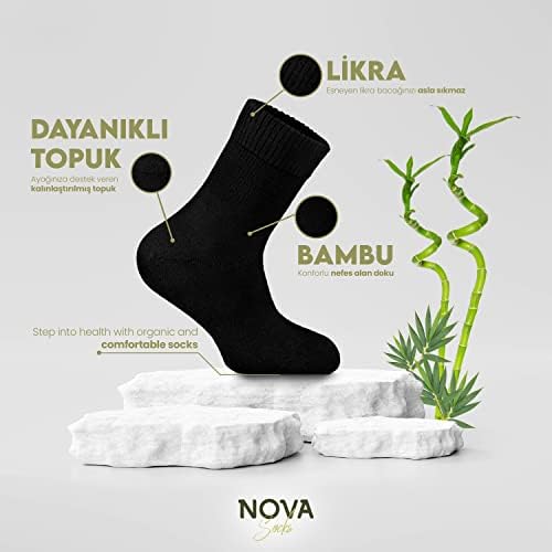 Бамбукови диабет чорапи Женски - 4 двойки, Диабет чорапи за глезените, Меки, широки и еластични, с бесшовным пръсти, са идеални за отекших на краката.