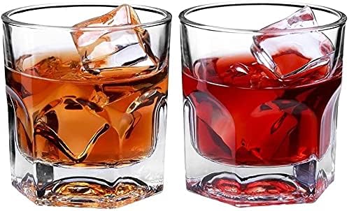 Оригинални Клубни Чаши за уиски в Чаша за уиски, Комплект от 2 Чаши за бърбън, Тежко Уникална Каменна Стъкло, Луксозни Бар столове, Чаши ръчна изработка, Идеални за Ч?