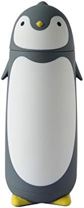 Бутилка за вода с анимационни пингвин ChezMax за детски стъкло за водата 10,0 унции Сини