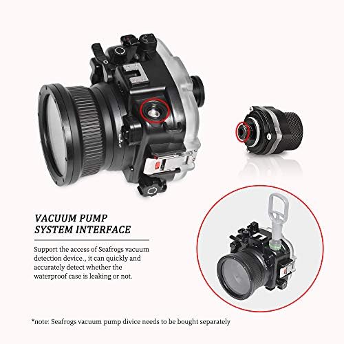 Подводен корпус Seafrogs 40 м/130 фута Водоустойчив калъф за Canon EOS-M50, съвместим с обектив 15-45 мм/18-55 мм, за подводна фотография или видео