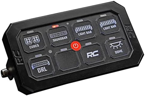 Универсален контролер за осветление на Rough Country 8-Gang Multiple Light Controller - 70970, Черен