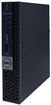 Настолен компютър Dell Optiplex 7060 MFF - Intel Core i5-8500T 8-то поколение с честота 2,10 Ghz (до 3,5 Ghz), 8 GB оперативна памет DDR4 2666 Mhz, твърд диск 256 GB, Intel UHD Graphics 630, Windows 10 Pro (64-битова