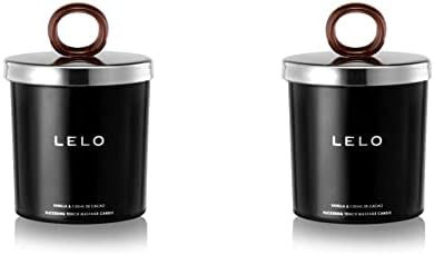 Масажна свещ LELO Flickering Touch, крем Ванилия с какао, 5,3 Унции (опаковка от 2 броя)