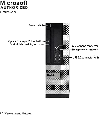 Настолен компютър за бизнес на DELL Optiplex 790 СФФ малък форм-фактор КОМПЮТЪР (процесор Intel Dual Core i3 3,3 Ghz, 4 GB оперативна памет DDR3, твърд диск 500gb, DVDRW, Windows 10 Professional) (обновена)']