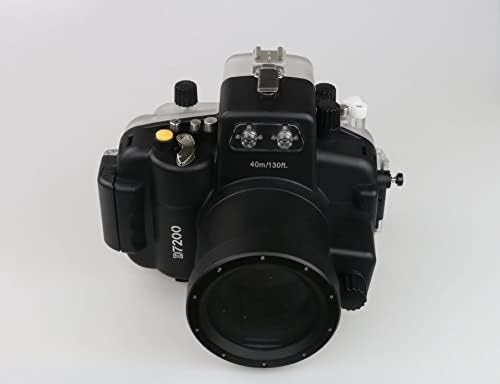 Морски жаби за фотоапарат Nikon D7200 40 м Водоустойчив Подводен Корпус за Носене