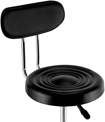 Хидравличен Стол за Гараж, работилница HaroldDol, Модерен през Цялата Черни Бар Стол с Регулируема Височина и Облегалка за Работен Стол