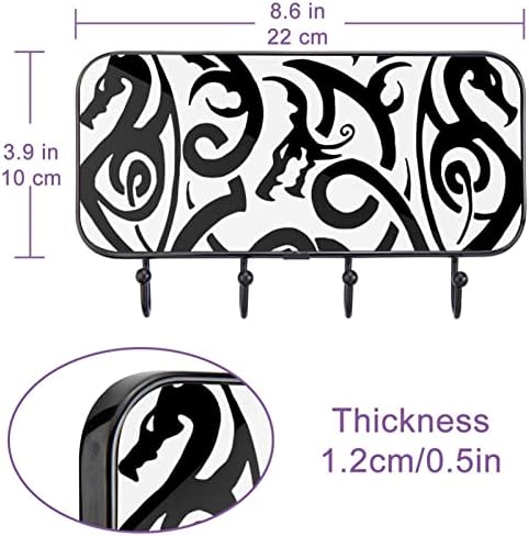 Лепило Куки от неръждаема Стомана За Кърпи за ръце, Стенни Куки за дрехи, Приклеенные в Банята или Кухнята, Stud Татуировка на Дракон на Животните