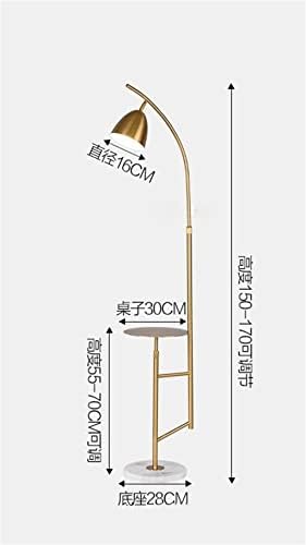 n/a Златна полк Лампи за Чаено Маса Всекидневна Диван-Поставка Лампа Желязна Художествена Мраморна Нощно Шкафче Вертикални тела (Цвят: сив, Размер: дистанционно управление)