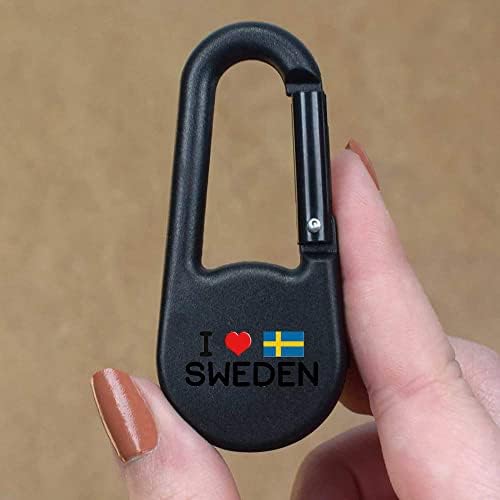 Ключодържател с компас Azeeda Аз обичам Швеция (KC00021616)