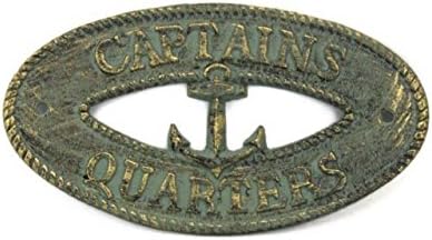 Кабини Капитани от Античен Бронз Hampton Морски със Знака на Котвата 8 инча -Декоративна Метална стена -Чугун