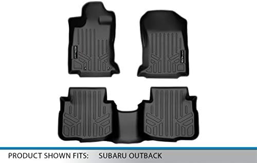 SMARTLINER All Weather Custom Fit Подови Постелки 2-Ред Комплект обшивки Черен Съвместим със Subaru Outback 2020-2023/Legacy