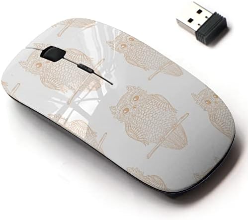 Безжична мишка с 2.4 G с привлекателен модел за всички преносими и настолни компютри с наноприемником - owl Design Zentangle