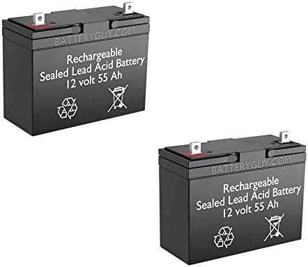 BatteryGuy 1121 Сменяеми батерии SLA капацитет 12 v 55 Ah, Равностойни на марката (Зареждащи се) - Брой 2
