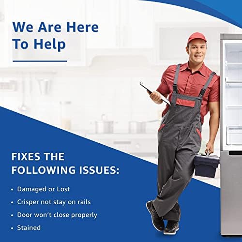 Резервни части за домакински уреди с удължен живот на 2188656 Кошница за свеж (горна), съвместима с хладилник Whirlpool | чекмеджета в хладилника | Запчастями за хладилник Kenmore | Заместител на рафтове Whirlpool -
