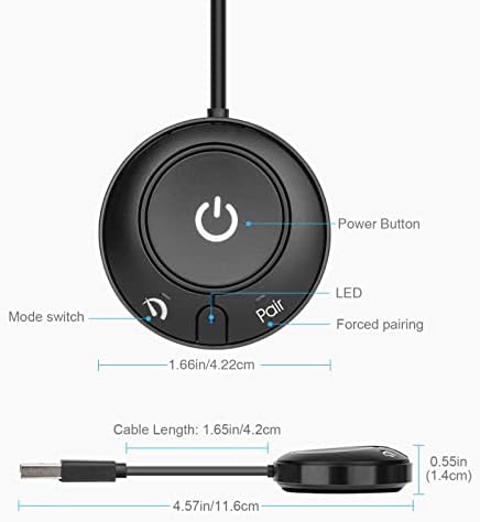Rii Необнаруживаемый манипулатор на мишката, Bluetooth-манипулатор на мишката с превключвател за включване / изключване Имитатор преместване на мишката, свързан чрез Bluetooth, няма да изисква връзка, имитира движението